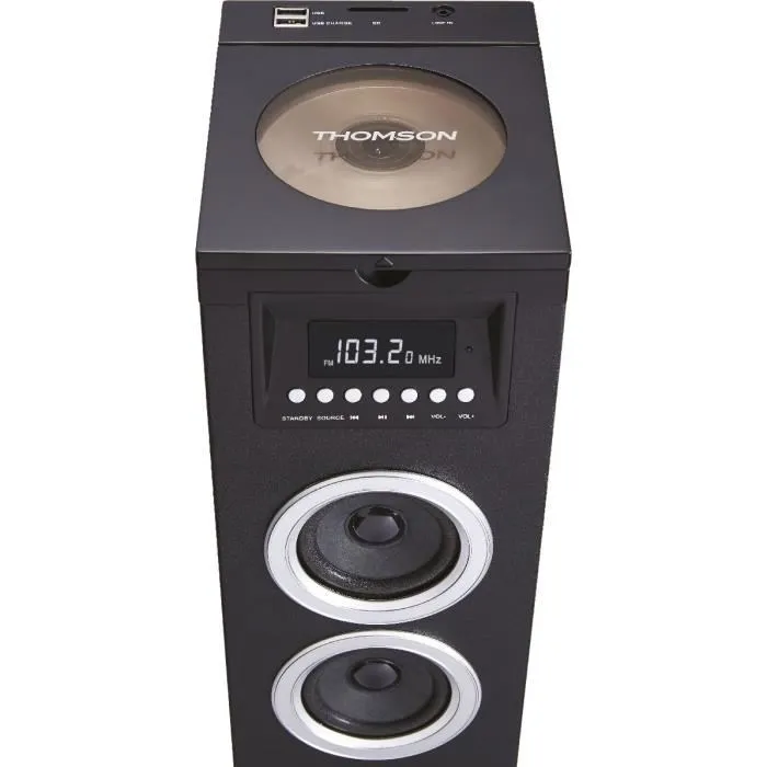 Thomson ds120cd torre de sonido- potencia musical 60w - negro