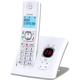 Alcatel F530 Teléfono Inalámbrico DECT con Manos Libres, Identificador de Llamadas, Pantalla Retroiluminada y Gran Autonomía - Gris