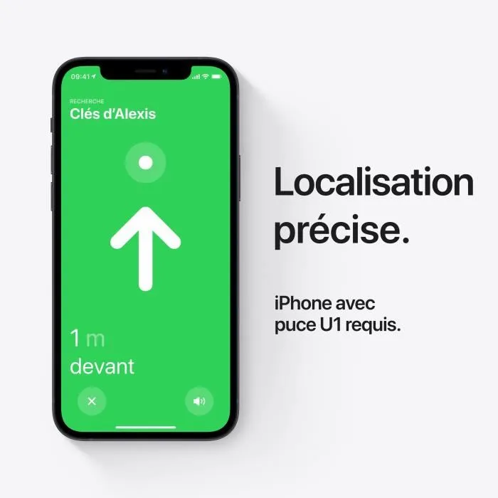 Apple AirTag 1 Pack - Localizador y Buscador de Objetos Bluetooth, Plata/Blanco