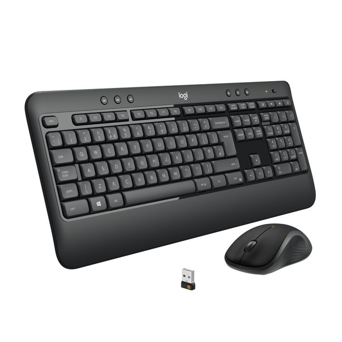 Logitech MK540 Advanced Combo Teclado y Ratón Inalámbrico para PC, Receptor Unifying, Diseño Francés AZERTY, Teclado Completo Resistente a Salpicaduras Logitech MK540 Advanced Combo Teclado y Ratón Inalámbrico para PC, Receptor Unifying, Diseño Francés AZERTY, Teclado Completo Resistente a Salpicaduras