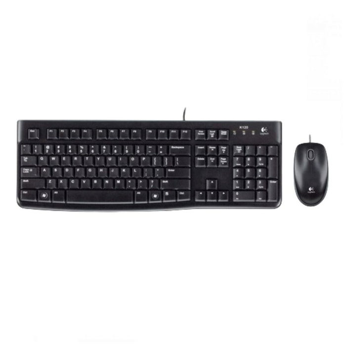 Logitech MK120 Combo de Teclado Francés AZERTY y Ratón Óptico Negro Logitech MK120 Combo de Teclado Francés AZERTY y Ratón Óptico Negro