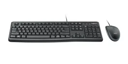 Logitech 920-002539 MK120 - Teclado USB con Teclado Numérico y Ratón Óptico Incluido - AZERTY Francés - Negro - 1.5m Cable Teclado y 1.8m Cable Ratón - Resistente a Derrames (60ml)