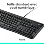 Logitech MK120 Combo de Teclado Francés AZERTY y Ratón Óptico Negro