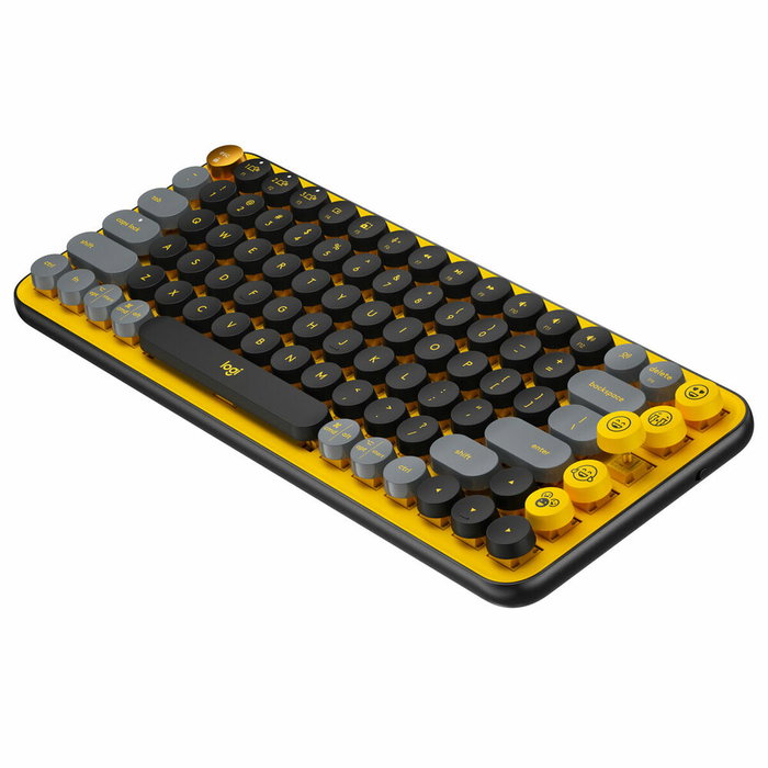 Logitech POP Keys Teclado Mecánico Inalámbrico Amarillo con Teclas Emoji Logitech POP Keys Teclado Mecánico Inalámbrico Amarillo con Teclas Emoji