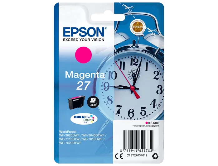 Epson Cartucho de Tinta Magenta nº27 DURABrite Ultra Epson Cartucho de Tinta Magenta nº27 DURABrite Ultra