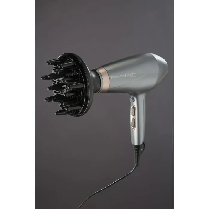 Remington AC8820 Keratin Protect Secador de Pelo 2200W con 2 Concentradores y 1 Difusor Gris