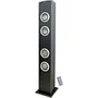 Inovalley HP41-BTH Torre de sonido Bluetooth negra con Radio FM, USB, Micro SD y AUX-IN. Potencia de 60W y control remoto