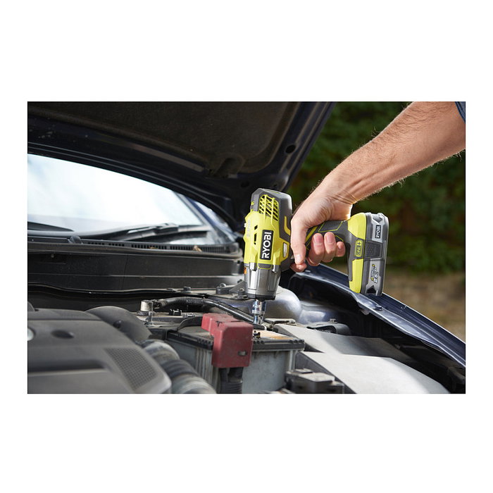 Ryobi R18IW3-0 Destornillador de Impacto Inalámbrico 18V, 400 Nm, Mango de Pistola