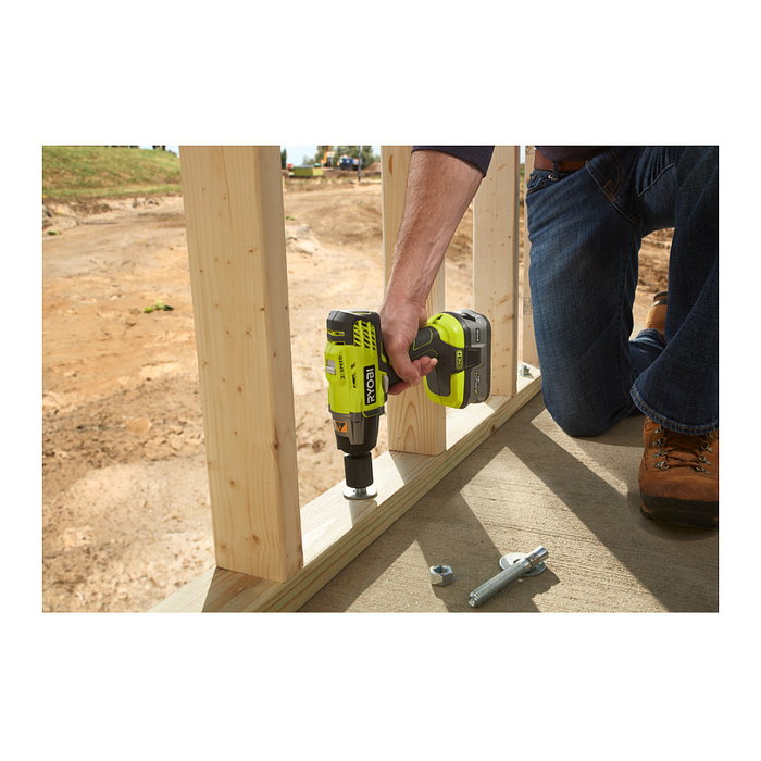 Ryobi R18IW3-0 Destornillador de Impacto Inalámbrico 18V, 400 Nm, Mango de Pistola