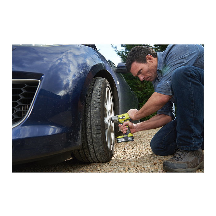 Ryobi R18IW3-0 Destornillador de Impacto Inalámbrico 18V, 400 Nm, Mango de Pistola