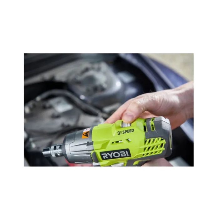 Ryobi Destornillador de 18V con Batería 2.0 Ah, Cargador Rápido y 3 Enchufes Ryobi Destornillador de 18V con Batería 2.0 Ah, Cargador Rápido y 3 Enchufes