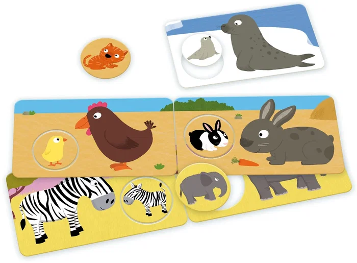 Nathan La Petite Ecole Juego de asociación Mamás y Bebés A partir de 3 años