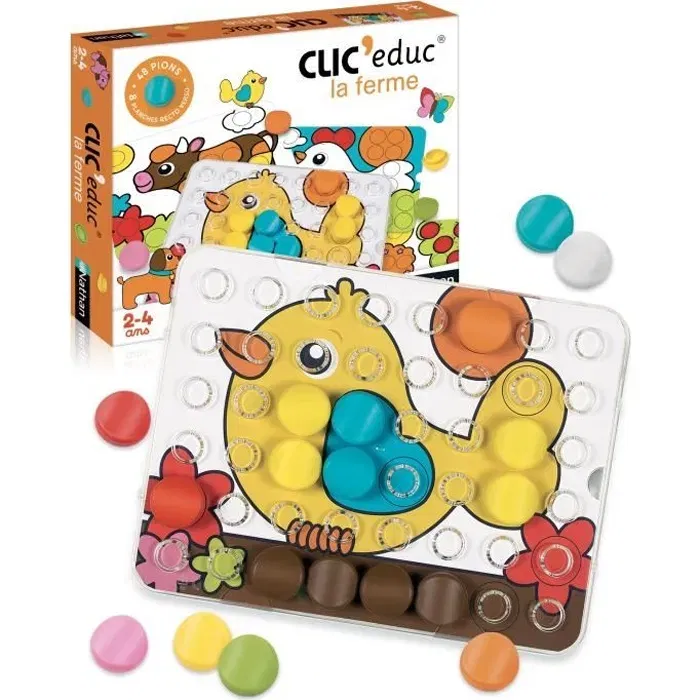 Nathan Clic'Educ - La Granja, Juego Educativo para Aprender Colores Nathan Clic'Educ - La Granja, Juego Educativo para Aprender Colores