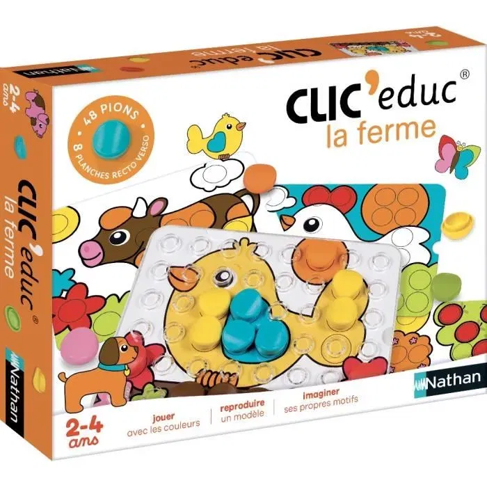 Nathan Clic'Educ - La Granja, Juego Educativo para Aprender Colores Nathan Clic'Educ - La Granja, Juego Educativo para Aprender Colores