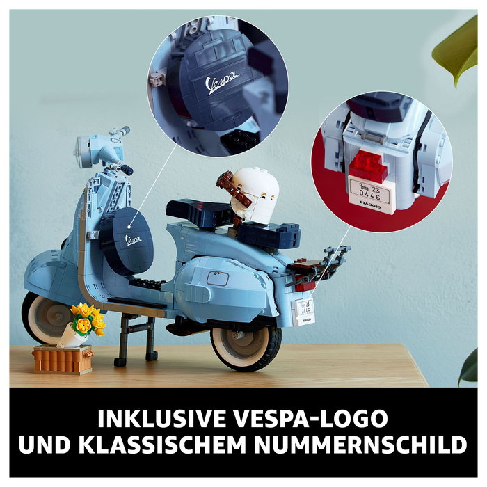 LEGO ICONS Vespa 125 Set de Construcción Creator Expert 10298, Modelo para Adultos, 1107 Piezas