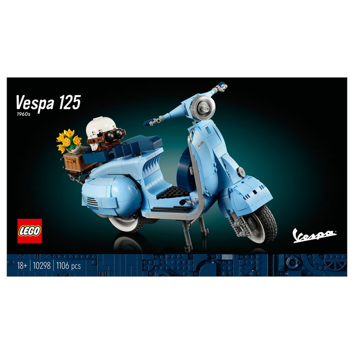 LEGO ICONS Vespa 125 Set de Construcción Creator Expert 10298, Modelo para Adultos, 1107 Piezas