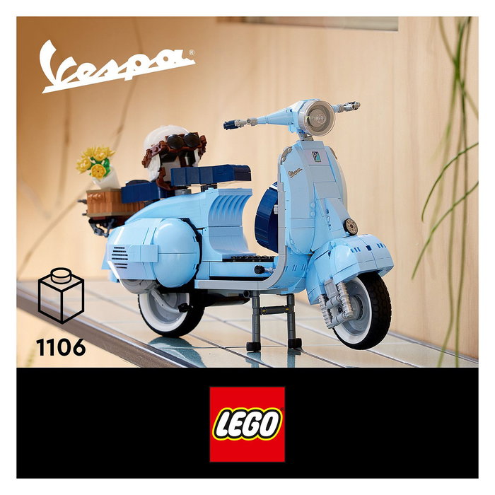 LEGO ICONS Vespa 125 Set de Construcción Creator Expert 10298, Modelo para Adultos, 1107 Piezas