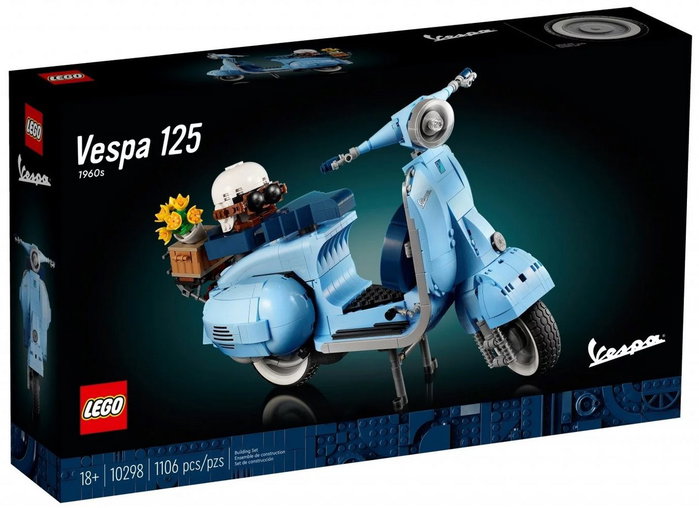 LEGO Creator Expert Vespa 125, Modelo de Exhibición Azul Pastel LEGO Creator Expert Vespa 125, Modelo de Exhibición Azul Pastel