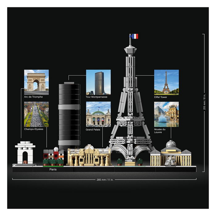 LEGO Architecture Paris 21044 - Set de Construcción Creativa para Adultos y Niños (+12 años), 649 Piezas, Modelo de Colección FSC