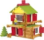 Jeujura My Wooden Chalet Juego de Construcción en Madera Natural y Teñida, 135 Piezas