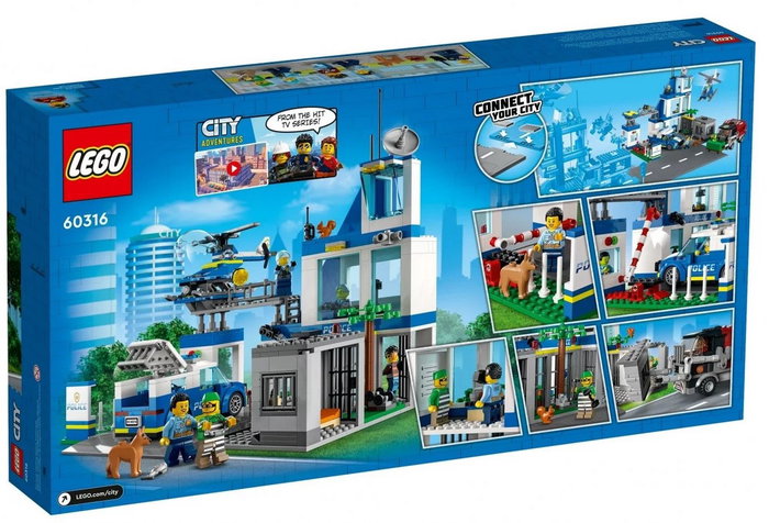 LEGO 60316 Comisaría de Policía de la Ciudad con Vehículos y Minifiguras LEGO 60316 Comisaría de Policía de la Ciudad con Vehículos y Minifiguras