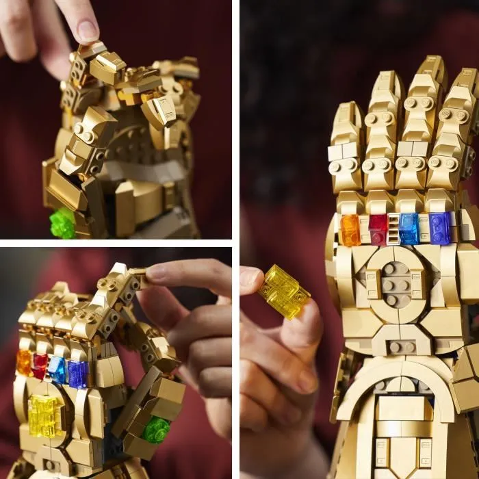 LEGO 76191 Marvel Infinity Gauntlet - Thanos Guantelete del Infinito, set de construcción para adultos, decoración y regalo