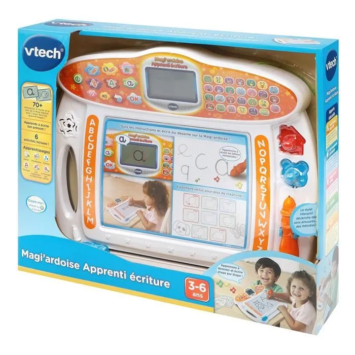 Vtech Magi'Ardoise Apprentice Writing Pizarra Infantil para Aprender a Trazar Letras Mayúsculas y Minúsculas y Dibujar