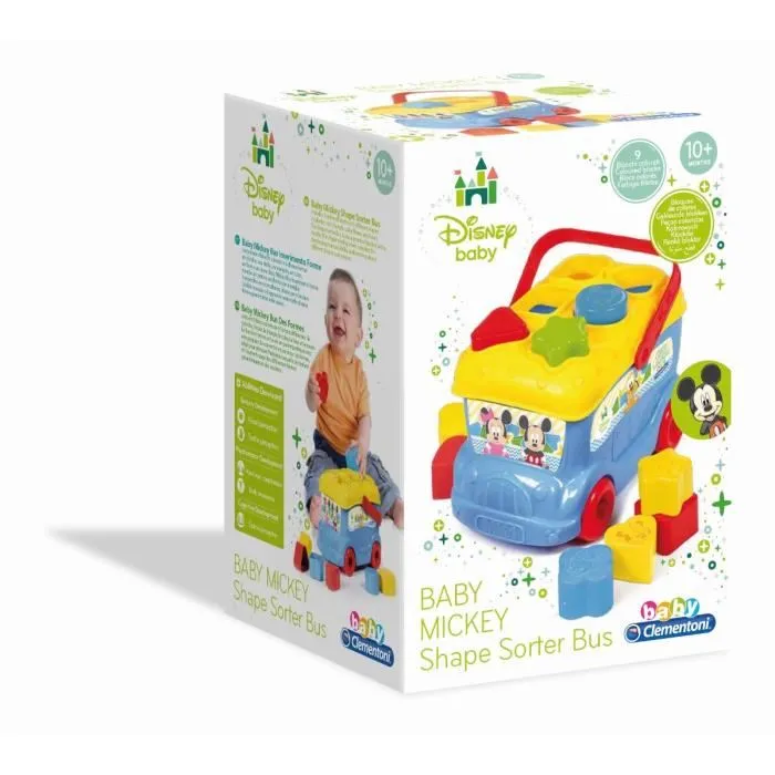 Clementoni Autobús de las Formas de Mickey Disney Baby Juego de Aprendizaje Temprano para Bebés a Partir de 9 Meses Clementoni Autobús de las Formas de Mickey Disney Baby Juego de Aprendizaje Temprano para Bebés a Partir de 9 Meses