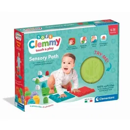 Clementoni 17352 Alfombrillas Sensoriales Clemmy Experiencia Táctil Goma Suave Texturas Estimulantes Niños