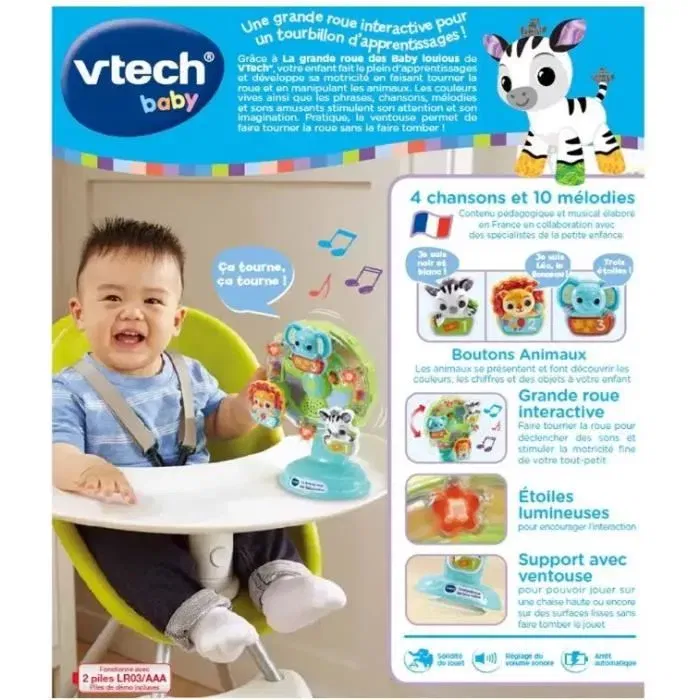 Vtech Baby Rueda de la Fortuna Baby Loulous Juguete Musical con Luces y Aprendizaje para Bebés de 6-36 Meses