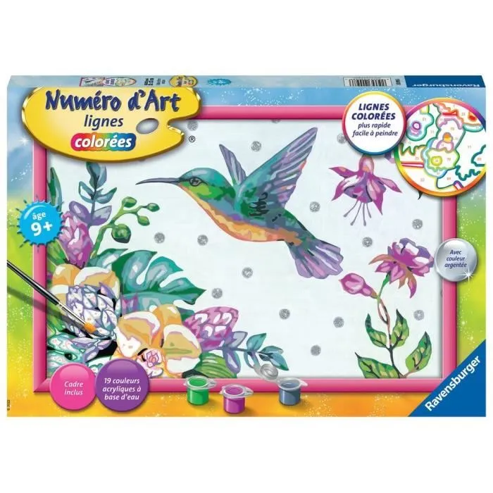 Set de Pintura por Números Ravensburger Hummingbird and Exotic Flowers