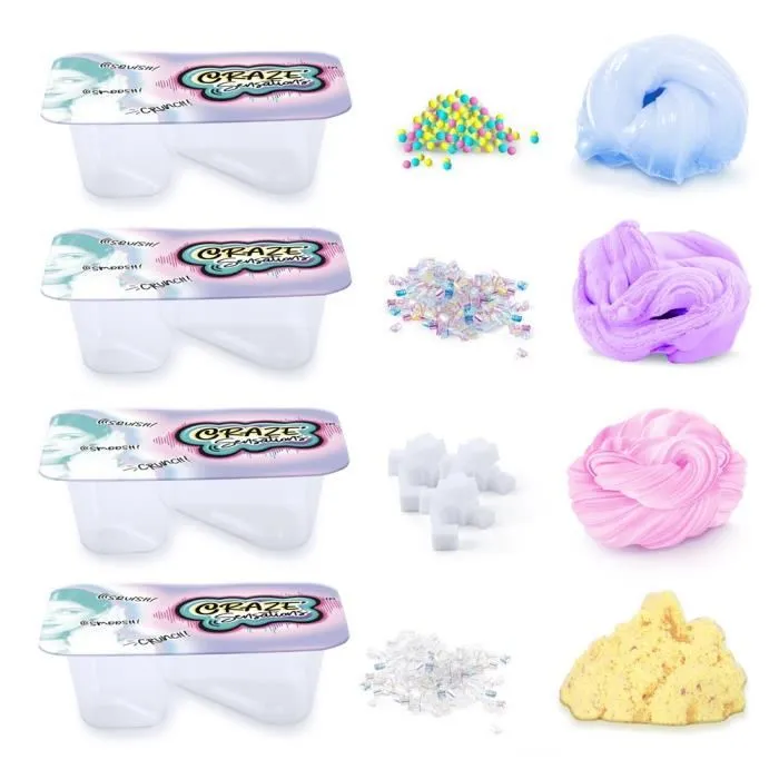 Canal Toys CRAZE Sensations ASMR Kit de 4 Texturas Satisfactorias: Arena, Espuma, Limo de Mantequilla y Bomba de Limo Canal Toys CRAZE Sensations ASMR Kit de 4 Texturas Satisfactorias: Arena, Espuma, Limo de Mantequilla y Bomba de Limo