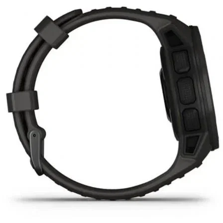 Smartwatch Garmin Instinct Solar/ Notificaciones/ Frecuencia Cardíaca/ GPS/ Grafito