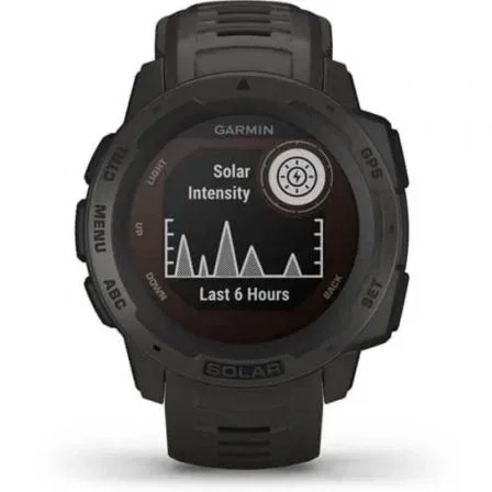 Smartwatch Garmin Instinct Solar/ Notificaciones/ Frecuencia Cardíaca/ GPS/ Grafito