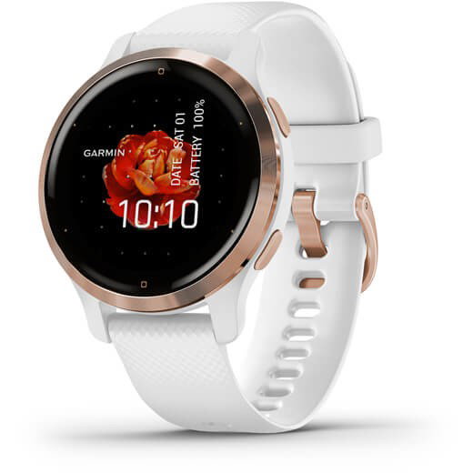 Garmin Venu 2S, Oro rosa y Correa blanca