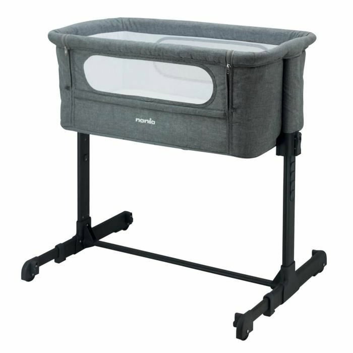 Nania Cama Cododo gris ajustable con 5 alturas y colchón de 4 cm
