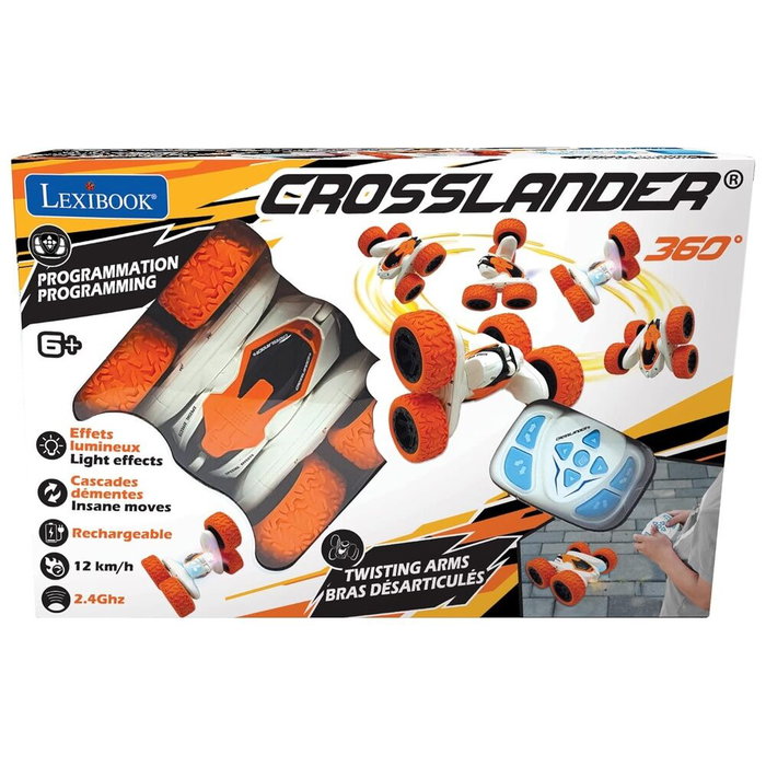 Lexibook Crosslander Coche de control remoto todoterreno ligero programable y recargable Lexibook Crosslander Coche de control remoto todoterreno ligero programable y recargable