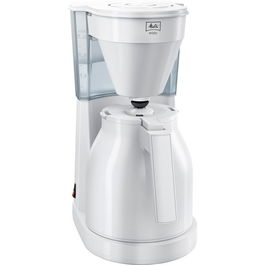 Melitta Cafetera Eléctrica Easy Term de 12 Tazas, Blanca, con Recipiente Térmico
