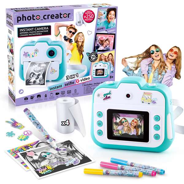 Canal Toys Cámara de fotos Instant Photo Creator, captura, personaliza e imprime al instante. Modelos surtidos.