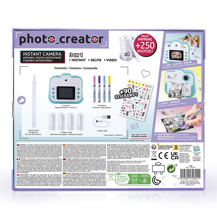 Canal Toys Photo Creator Cámara de Impresión Instantánea 3 en 1