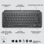 Logitech MX Keys Mini Teclado Inalámbrico Grafito Compacto Bluetooth Retroiluminado para Mac, iOS, Windows, Linux, Android