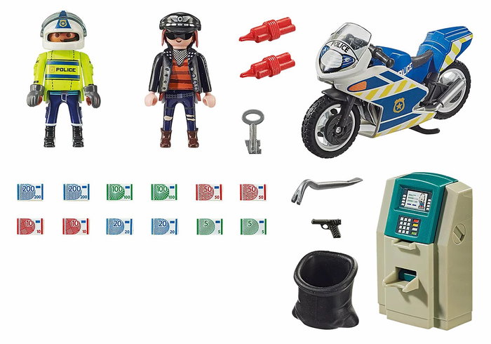 Playmobil City Action Moto de Policía y Persecución del Ladrón 70572