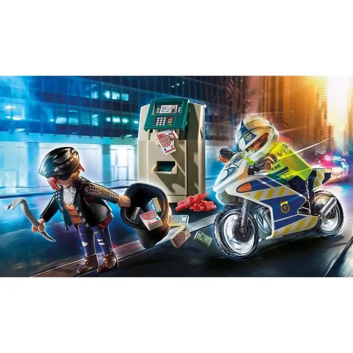 Playmobil City Action Moto de Policía y Persecución del Ladrón 70572