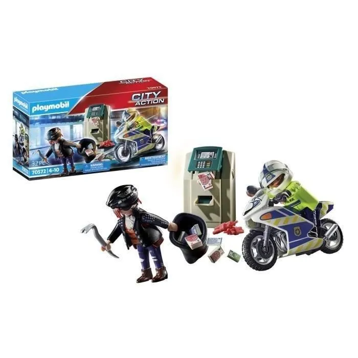Playmobil City Action Moto de Policía y Persecución del Ladrón 70572