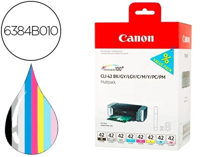 Canon CLI-42 Multipack 8 Colores para PIXMA PRO-100/100S Canon CLI-42 Multipack 8 Colores para PIXMA PRO-100/100S