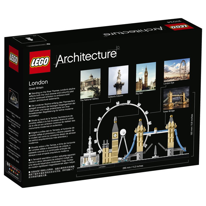 LEGO Architecture London 21034 Set de Construcción Creativa 468 Piezas