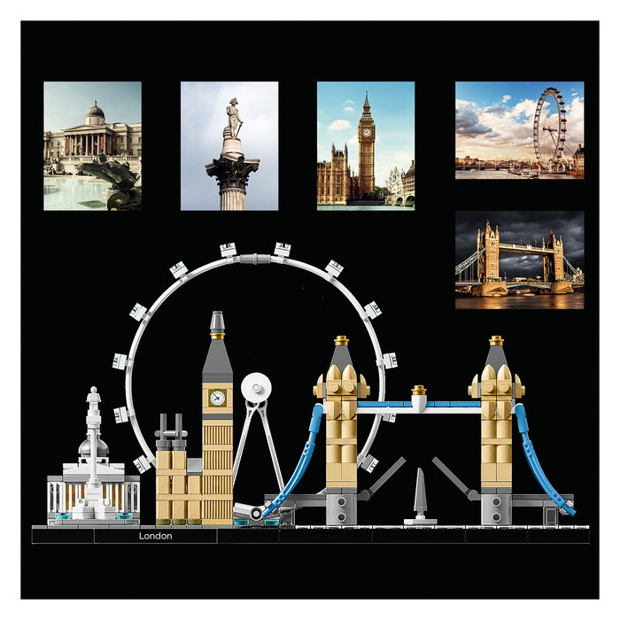 LEGO Architecture London 21034 Set de Construcción Creativa 468 Piezas