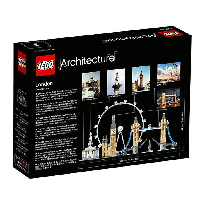 LEGO Architecture London 21034 Set de Construcción Creativa 468 Piezas