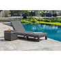ALLIBERT Tumbona Daytona De Luxe - Imitación Resina Tejida - 4 Posiciones - Gris Grafito