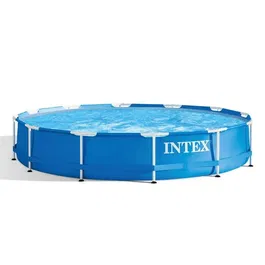 Intex Piscina Kit 28212NP Estructura Metal Tubular Redonda 365.76 x 76.2 cm